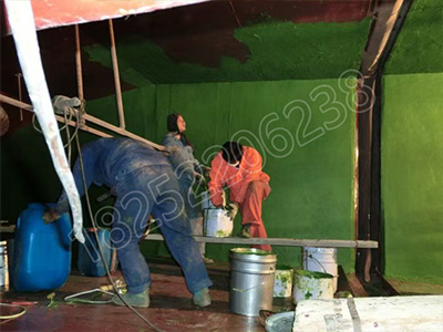 脱硫塔内壁玻璃鳞片防腐工程